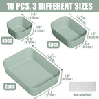Plastic Drawer Organizers, Bathroom and Vanity Organizer Plastic Tray, Makeup - Image 2