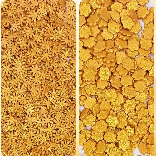 Confect Christmas Sprinkles | Gold Sprinkles | Mix Heart & Star | Flower & Snowflakes For Cake Decorating Sprinkle | Edible Sprinkle for Cupcakes - Vegan, Gluten-Free, Nut-Free, Soy-Free, Dairy-Free- 5 Oz - Image 6