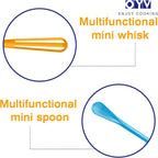 OYV Colorful Mini Whisk, Mini Spoon, Tiny Whisk 7 Pieces, Mini Small Wisk - Image 3