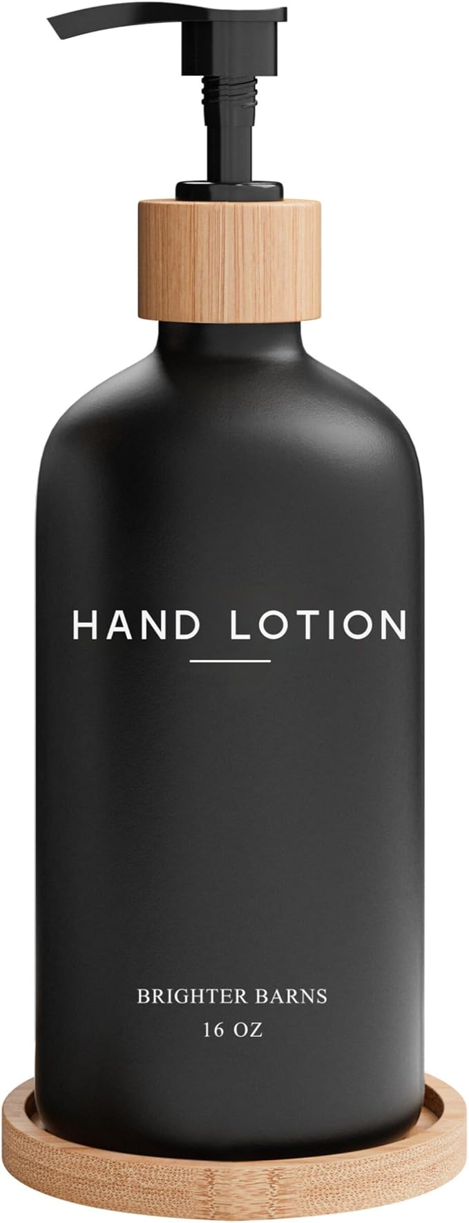 Black Glass Lotion Dispenser by BrighterBarns