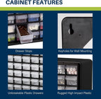 Akro-Mils 64-Drawer Plastic Storage Cabinet, 20-Inch W x 6-Inch D x 16-Inch H | - Image 4