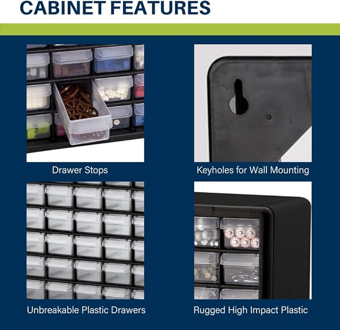Akro-Mils 64-Drawer Plastic Drawer Storage Cabinet - Image 5