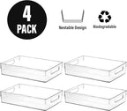 Clear Plastic Storage Bins, Pantry Organizers and Storage, Kitchen Organization - Image 4