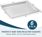 Full Size Commercial Quality Baking Sheet Pan, Bastwe Aluminum Cookie Tray Pan - Image 6