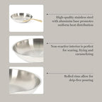 Martha Stewart Castelle 8-Inch Stainless Steel Frying Pan - Image 4