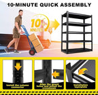 Set of 7, Adjustable Heavy Duty Metal Shelving Unit and Storage Large Rack - Image 7