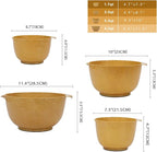 BoxedHome Dressing Bowl Set Red Pine Fiber Salad Bowls Non-Slip Stackable - Image 3