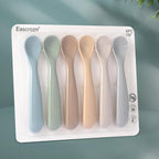 Eascrozn Baby Spoons, 6 Pack First Stage Silicone Feeding Spoons, Soft Tip - Image 7