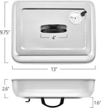 13x 9.75Inch Cheese Melting Domes, HaSteeL Rectangular Basting Steam Cover - Image 2