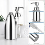 304 Stainless Steel Soap Dispenser 16oz Rust-Proof Liquid Soap Pump Bottle - Image 3