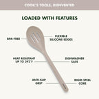 GreenPan Silicone Slotted Spoon, Cooking Kitchen Utensil, Mixing Stirring - Image 4