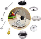 Pot Lid Holder Spoon Rest, Stainless Steel Utensils Pan Pot Cover Lid Rack - Image 3