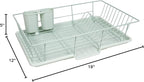 Sweet Home Collection 3 Piece Metal, Plasic Dish Drainer Rack Set - Image 2