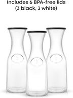 JoyJolt Glass Carafe with Lid, Iced Tea, Milk – Dishwasher Safe Beverage Drink - Image 3