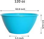 Youngever 11 inch 120 Ounce Plastic Mixing and Serving Bowls, Large Popcorn - Image 2