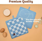 Folkulture Pot Holders for Kitchen | Pack of 2 Ribbed Soft Silicone Hot Pads - Image 5