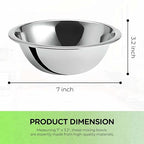 OCS Parts 0.75 Quart Mixing Bowls | Set of 4 | 7-Inch Stainless Steel - Image 2