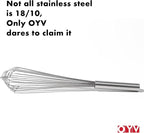 OYV 18/10 Stainless Steel Large Whisk, Mixing Batter, Making Sauces, Long Wisk - Image 2