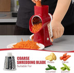 KEOUKE Rotary Cheese Grater Hand Crank Red - Image 3
