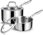 EWFEN 3 Ply Stainless Steel Sauce Pan Set by EWFEN