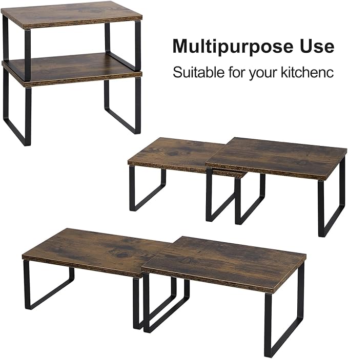 NEX Kitchen Cabinet and Counter Shelf Organizer, Shelf Riser - Image 5