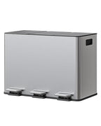 Garvee Triple Kitchen Trash Can, 3 x 4 Gal Stainless Steel Recycling Bin Combo by Garvee