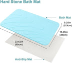 2 Pack Diatomaceous Earth Shower Mat, Stone Bath Mat, Nonslip Super Absorbent - Image 2