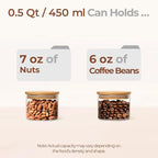 ComSaf 0.5 Qt Glass Food Storage Jars Set of 6, Pantry Organization Jar - Image 3