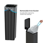 Soft-Close Trash Can with lid，8 Gallon/30L Anti-Fingerprint Stainless Steel - Image 6