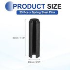 MECCANIXITY 25Pcs Slotted Split Roll Pins 3/10 Inch Dia. 1-1/5 Inch Length 65Mn - Image 2