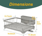 LIYI Dish Drying Rack, Adjustable Spout Design, Kitchen Dish Racks, Made of - Image 7