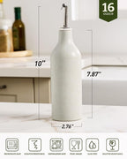 famiware Milkyway 16oz Ceramic Olive Oil Dispenser Bottle, 1 Piece Oil Dispenser - Image 3