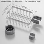 LONIN Stainless Steel Kitchen Sink Organizer Caddy – Over Faucet Sponge & Brush - Image 6