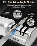 Electric Knife Sharpener for Kitchen – Professional 2-Stage 100% Diamond System - Image 3