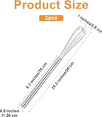 Ptwola 2 Pack Mini Whisk Small Whisks - Image 2