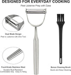 Stainless Steel 2 in 1 Julienne Peeler – Dual Blade Vegetable Cutter - Image 4