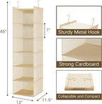 MAX Houser 6 Tier Shelf Hanging Closet Organizer, Closet Hanging Shelf - Image 3