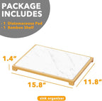 SpaceAid Bamboo Rack Dish Pad, Instant Dry Diatomaceous Earth Mat - Image 6