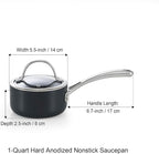 Cooks Standard 1-Quart Saucepan Hard Anodized Nonstick - Image 2