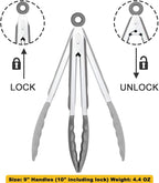 HINMAY Locking Kitchen Tongs - Image 3