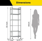 GIOTORENT 6-Wire Standing Storage Shelf, Metal Shelving Unit Pantry Rack - Image 2