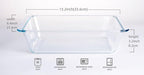 Deep Clear Glass Baking Dish, Rectangular Tempered Glass Baking Pan, The Larger - Image 2