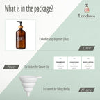 LOOCHICA Hand Amber Glass Soap Dispenser - Image 2