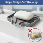 JACZZO Silicone Soap Dish for Shower and Bathroom - Image 3