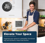 AllSpice Spice Rack Organizer, 525 Unique Labels, Countertop or Wall Mount - Image 2