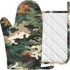 Green Camouflage Oven Mitt and Pot Holder - Image 2