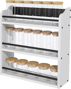 3 Tier Wooden Spice Rack, Seasoning Jars Rack Shelf Spice Organizer - Image 6