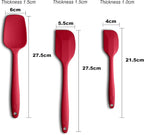 Silicone Spatula 3‑Piece Set Heat Resistant 600°F Non‑Stick Rubber Spatulas - Image 2