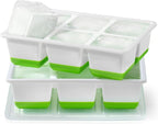 Large Ice Cube Trays 2 Pack, Easy Release 2.4" Super Big Ice Cubes, Stackable by Jrisbo
