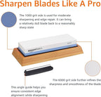 Amazon Basics Whetstone Knife Sharpening Stone, Double-Sided 1000/6000 Grit - Image 3